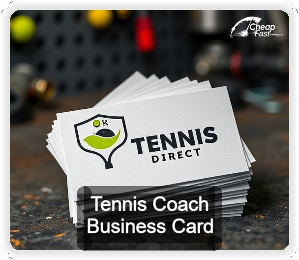 Tennis Coach business card design sample