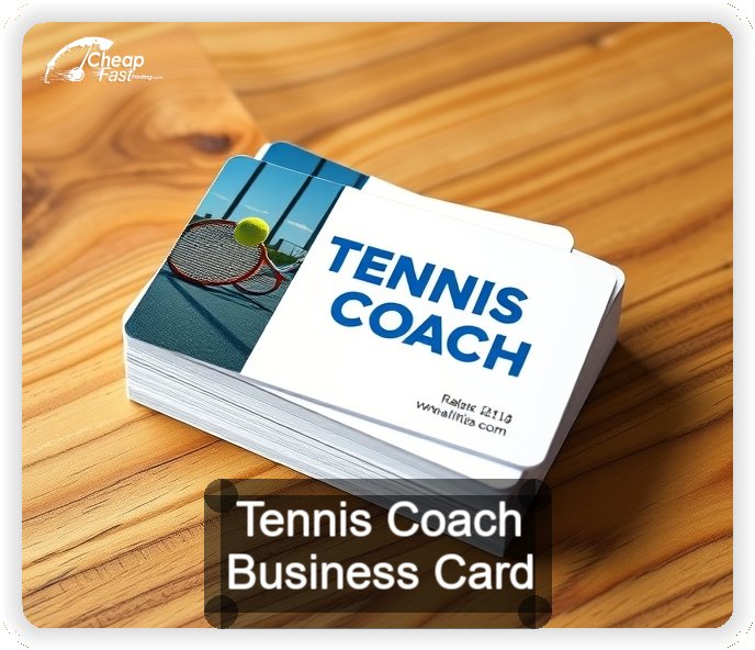Tennis Coach business card design sample