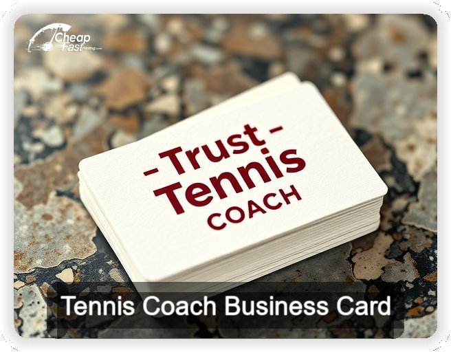 Tennis Coach business card design sample