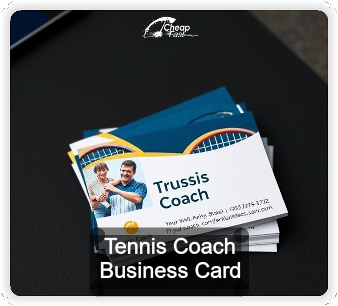 Tennis Coach business card design sample