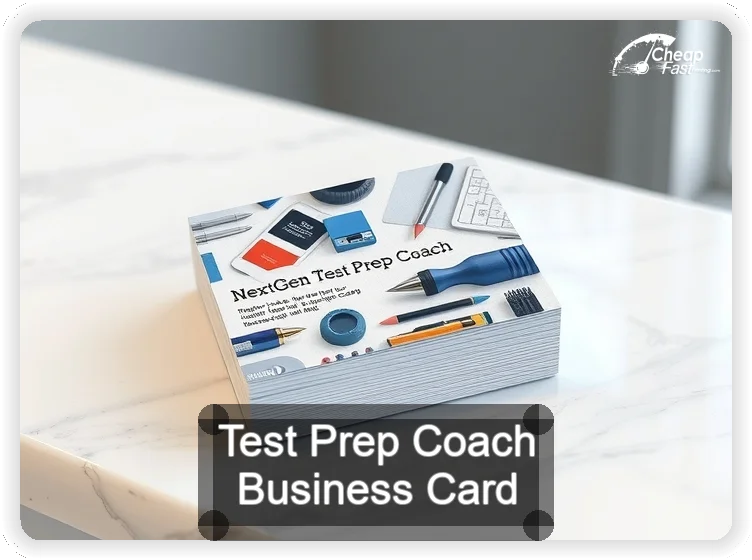 Test Prep Coach business card design sample
