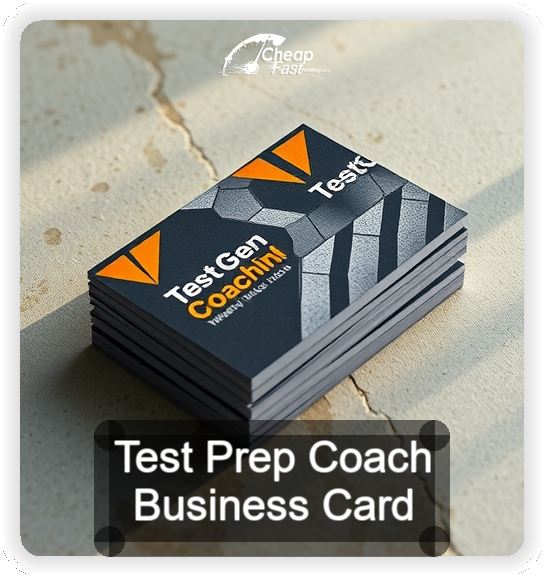 Test Prep Coach business card design sample