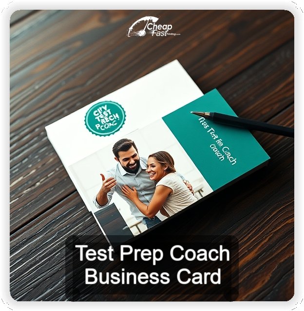 Test Prep Coach business card design sample