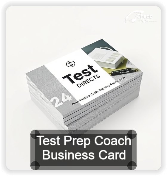Test Prep Coach business card design sample