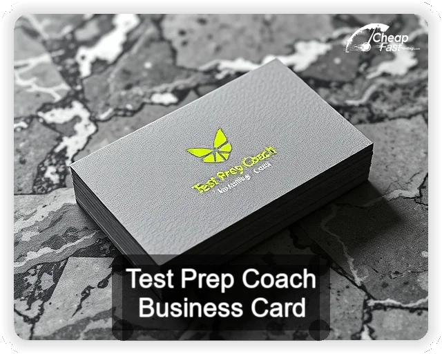Test Prep Coach business card design sample