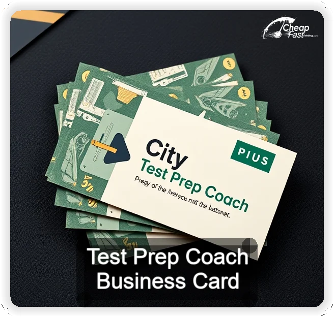Test Prep Coach business card design sample