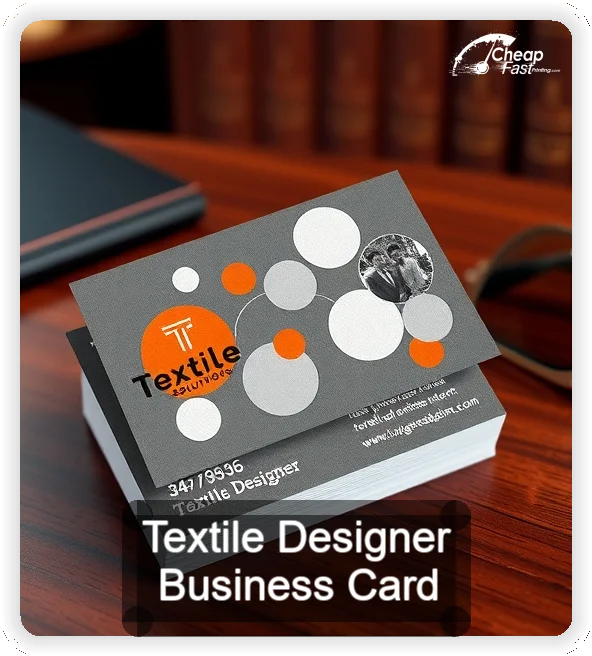 Textile Designer business card design sample