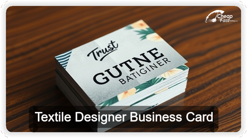 Textile Designer business card design sample