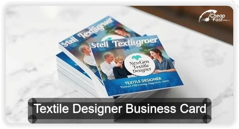 Textile Designer business card design sample