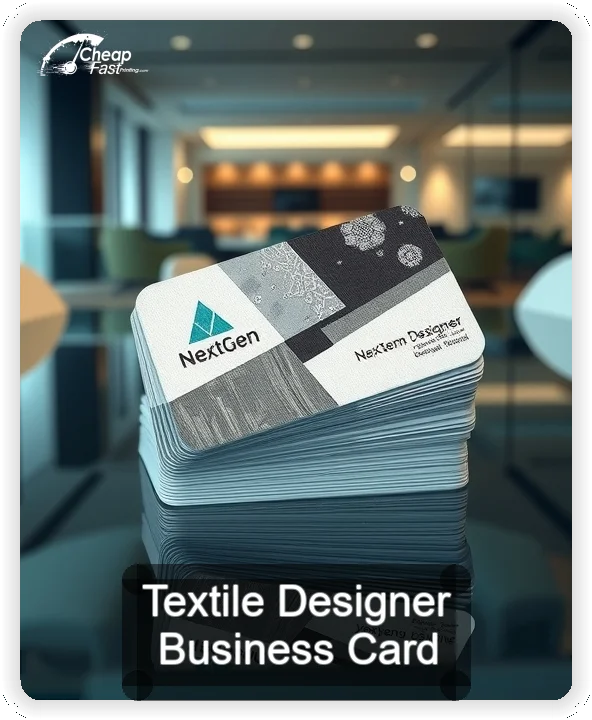 Textile Designer business card design sample