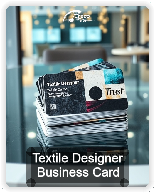 Textile Designer business card design sample