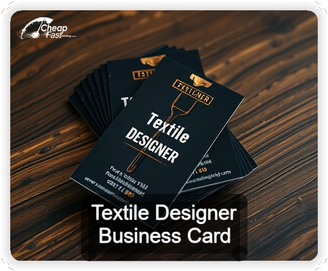 Textile Designer business card design sample