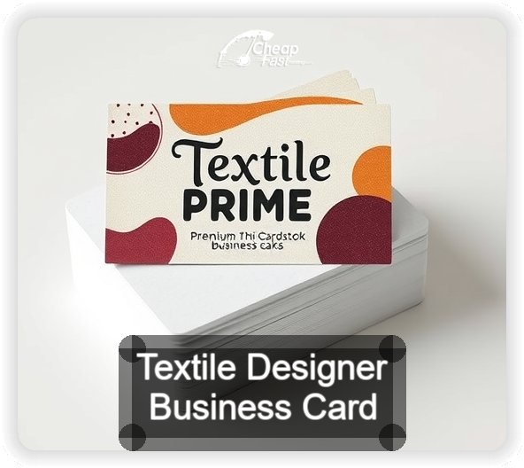 Textile Designer business card design sample