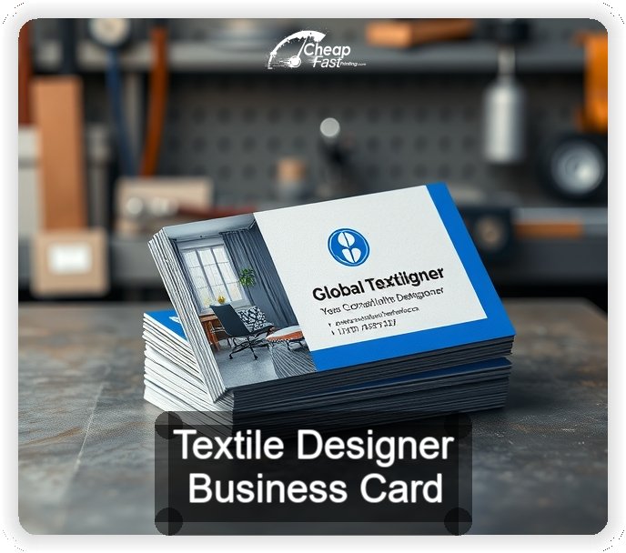 Textile Designer business card design sample