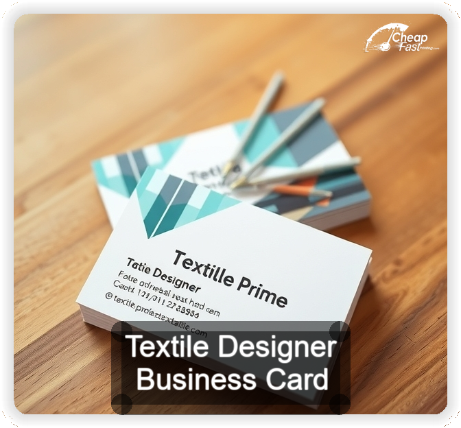 Textile Designer business card design sample
