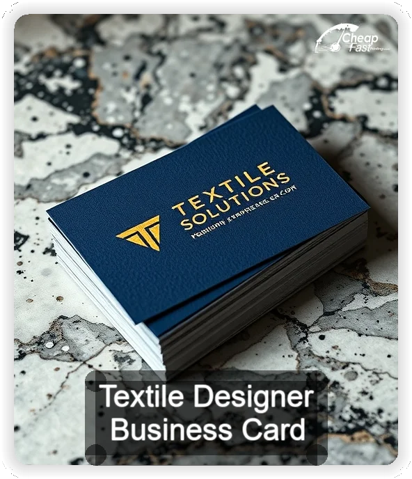 Textile Designer business card design sample