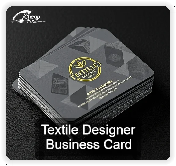 Textile Designer business card design sample