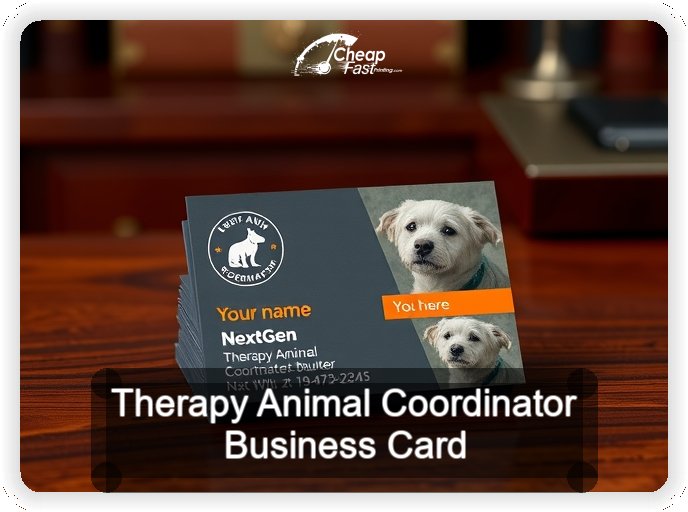 Therapy Animal Coordinator business card design sample