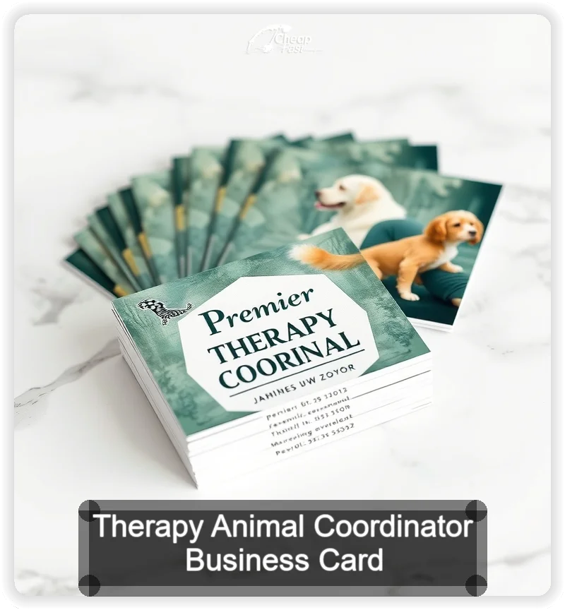 Therapy Animal Coordinator business card design sample