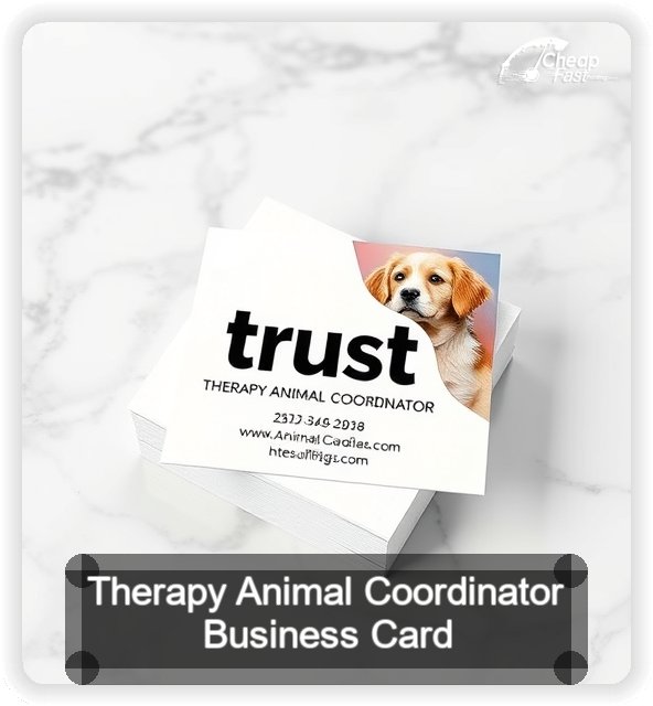 Therapy Animal Coordinator business card design sample