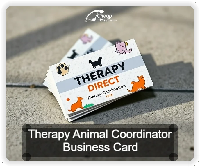 Therapy Animal Coordinator business card design sample