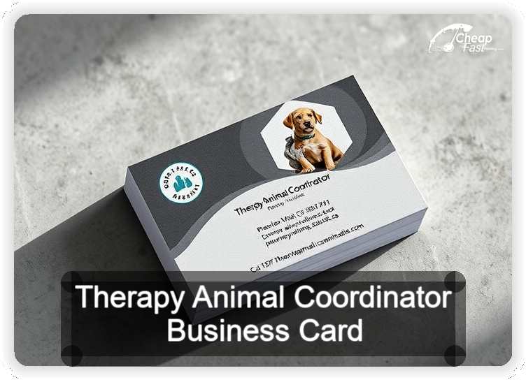 Therapy Animal Coordinator business card design sample