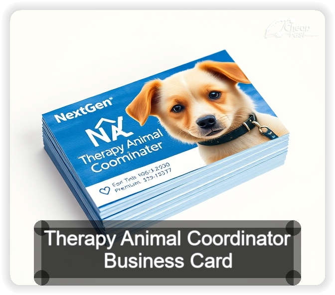 Therapy Animal Coordinator business card design sample