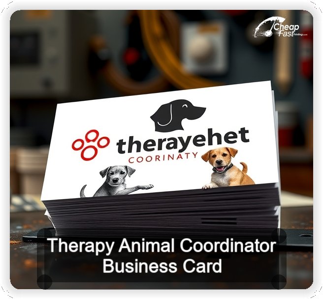 Therapy Animal Coordinator business card design sample