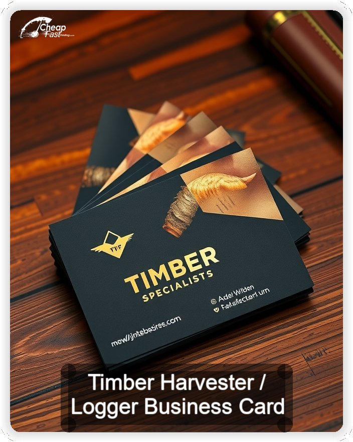 Timber Harvester Logger business card design sample