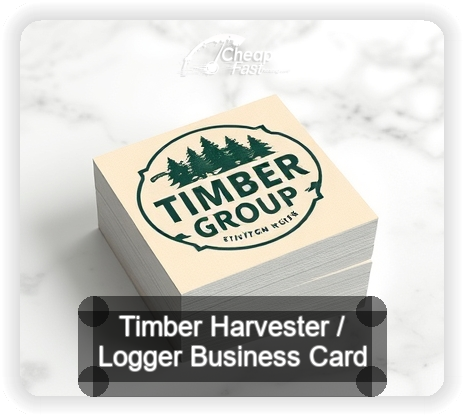 Timber Harvester Logger business card design sample