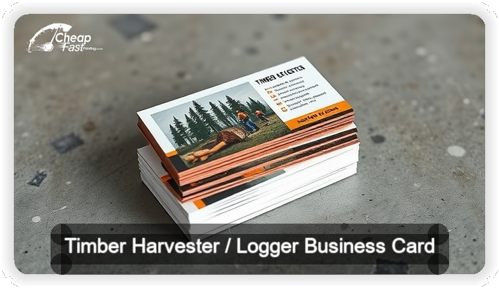 Timber Harvester Logger business card design sample