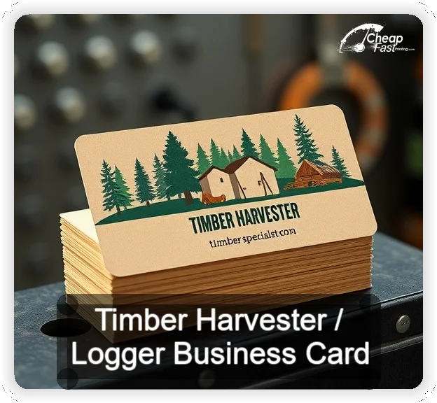 Timber Harvester Logger business card design sample