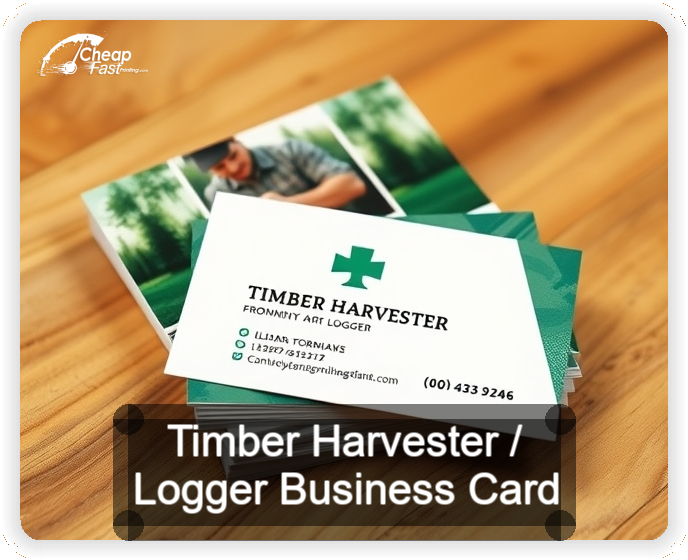 Timber Harvester Logger business card design sample