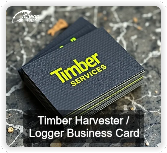 Timber Harvester Logger business card design sample