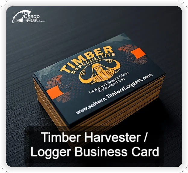 Timber Harvester Logger business card design sample