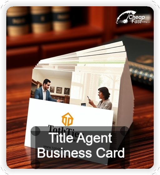 Title Agent business card design sample