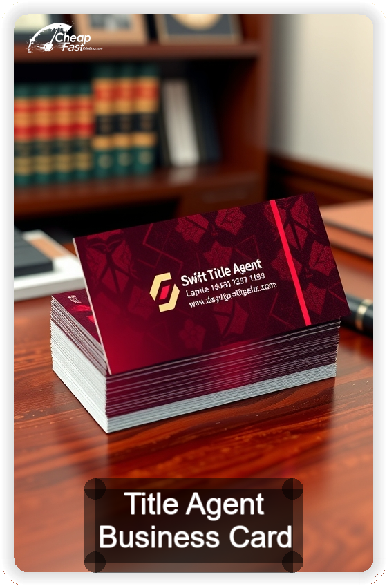 Title Agent business card design sample