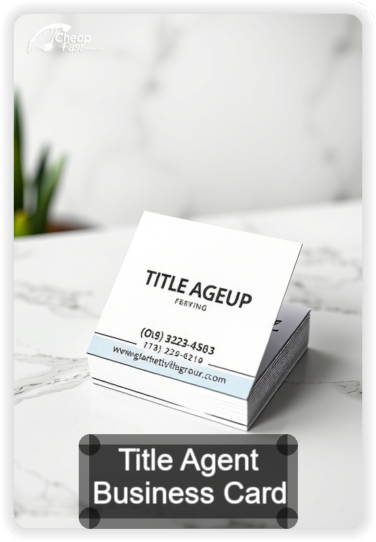 Title Agent business card design sample