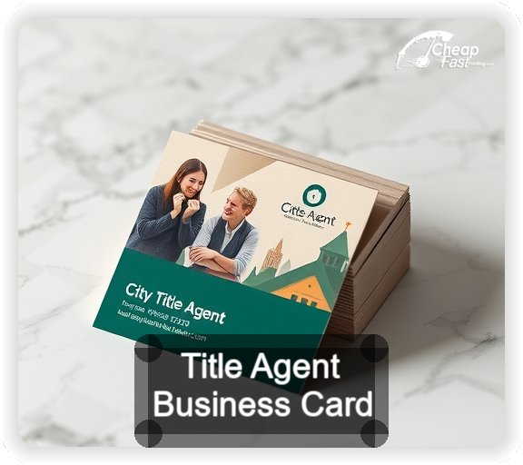 Title Agent business card design sample