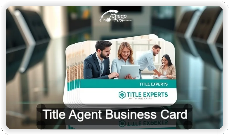 Title Agent business card design sample