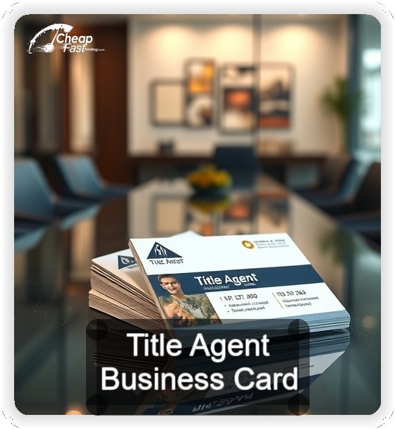 Title Agent business card design sample