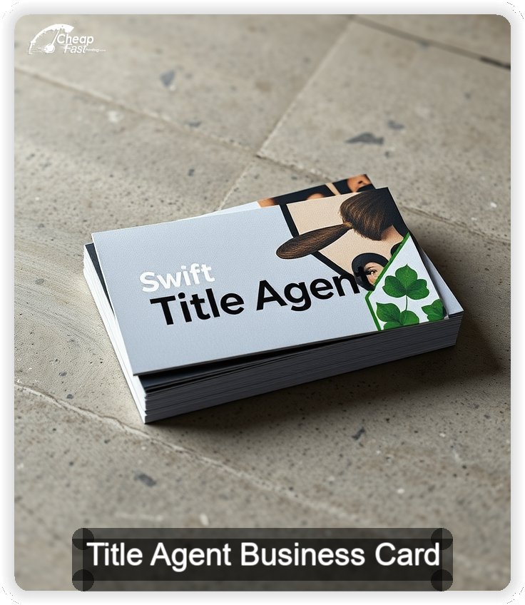 Title Agent business card design sample