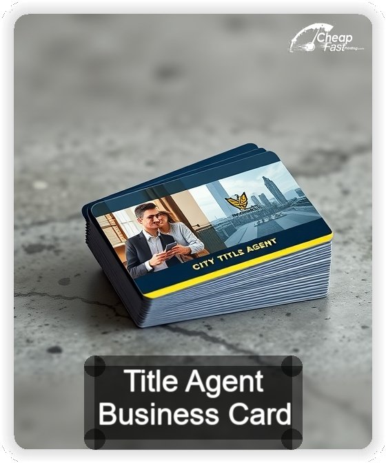 Title Agent business card design sample