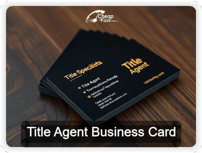 Title Agent business card design sample