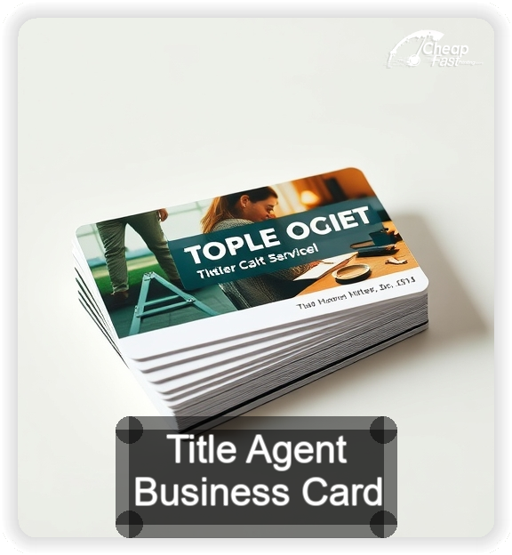 Title Agent business card design sample