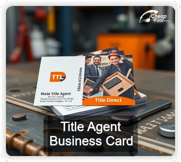 Title Agent business card design sample