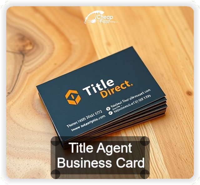 Title Agent business card design sample