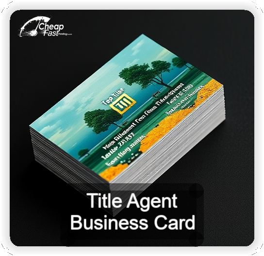 Title Agent business card design sample