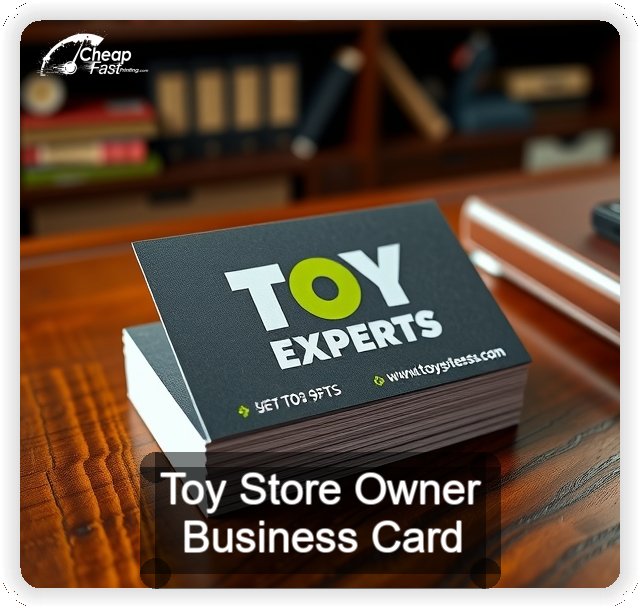 Toy Store Owner business card design sample
