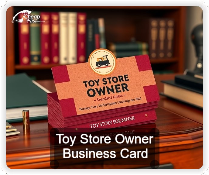 Toy Store Owner business card design sample